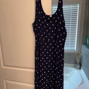Old Navy Navy Maxi Dress with White Polka Dots